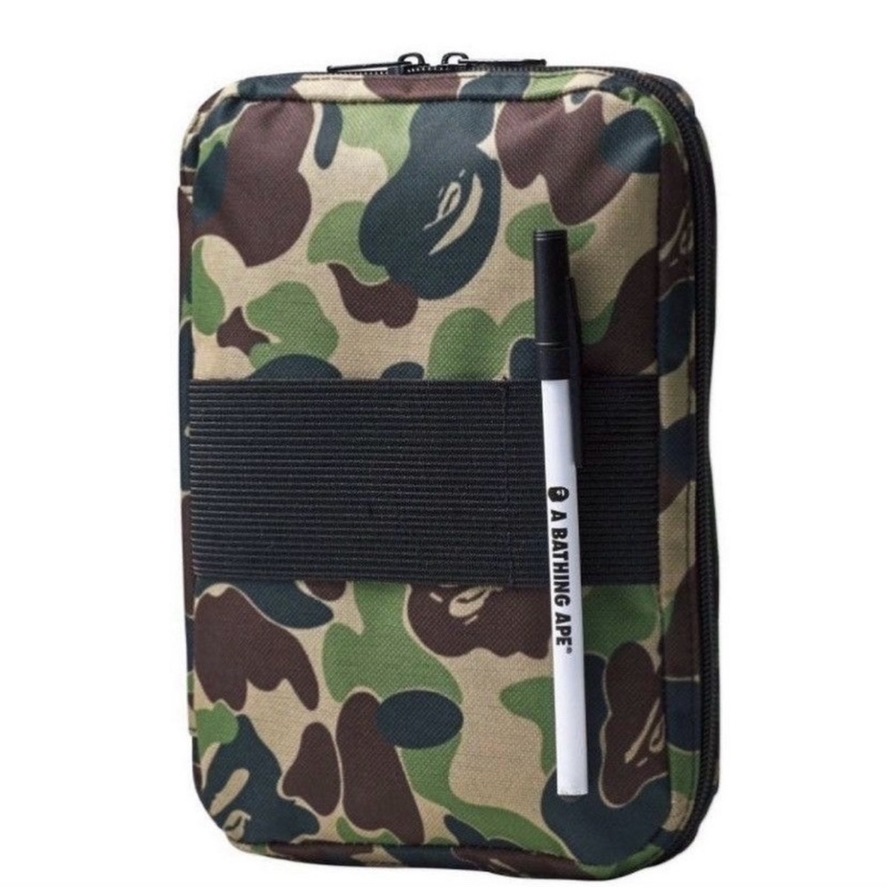 A BATHING APE wallet TOILETRIES POUCH BAG BAPE organizer unisex 1st camo abc new